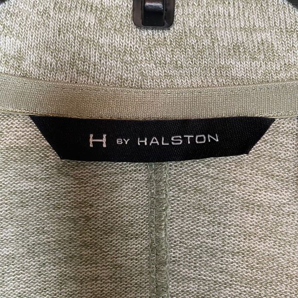 H BY HALSTON woman's size medium M open cardigan soft stretch gray kimono top - Picture 10 of 11